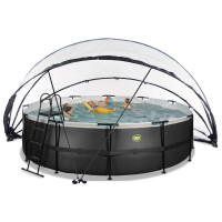 Каркасний басейн із накриттям EXIT "Чорна шкіра" 450х122 см